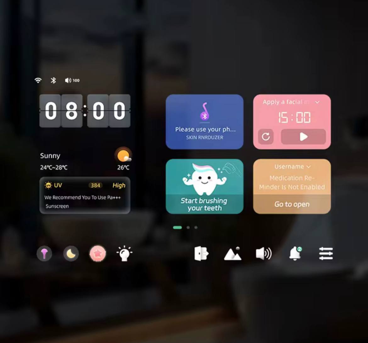 Smart Touchscreen LED Bathroom Mirror