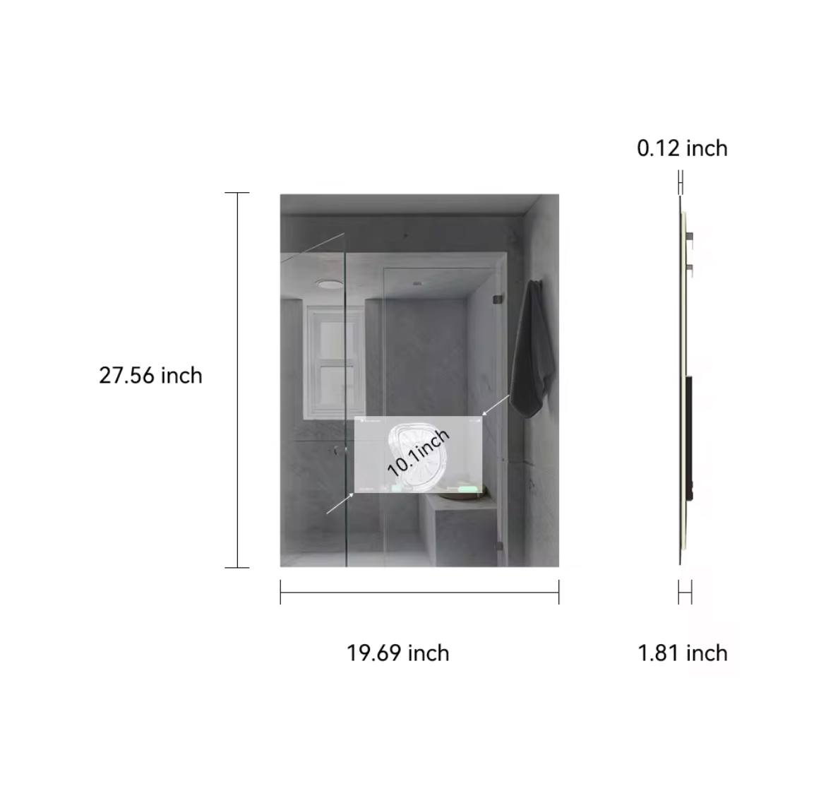 Smart Touchscreen LED Bathroom Mirror