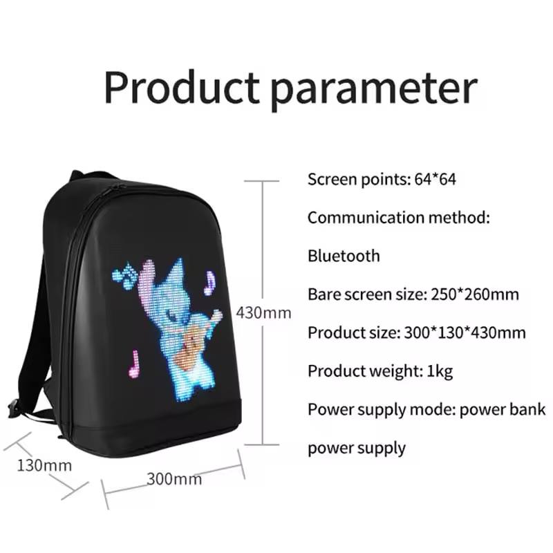School bag its dream of the kids!LED Display Backpack