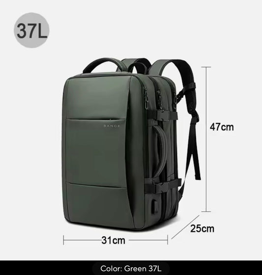 Vacuum Compression Backpack with Vacuum Pump Expandable Travel Backpack for Men Women Airline Approved Business Bag 60L