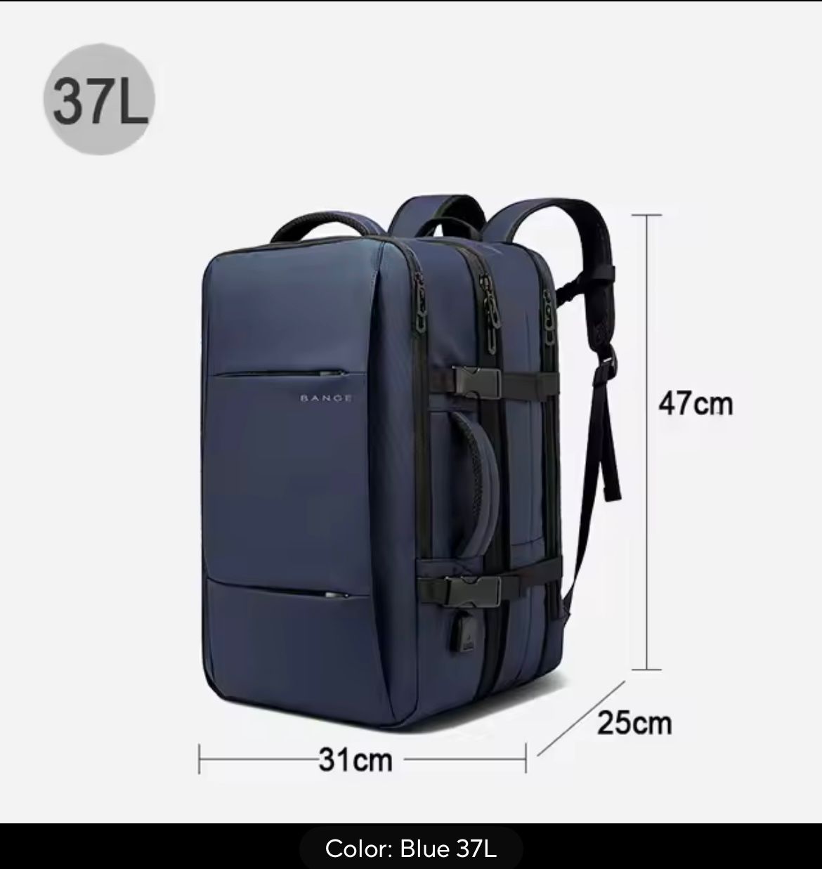 Vacuum Compression Backpack with Vacuum Pump Expandable Travel Backpack for Men Women Airline Approved Business Bag 60L