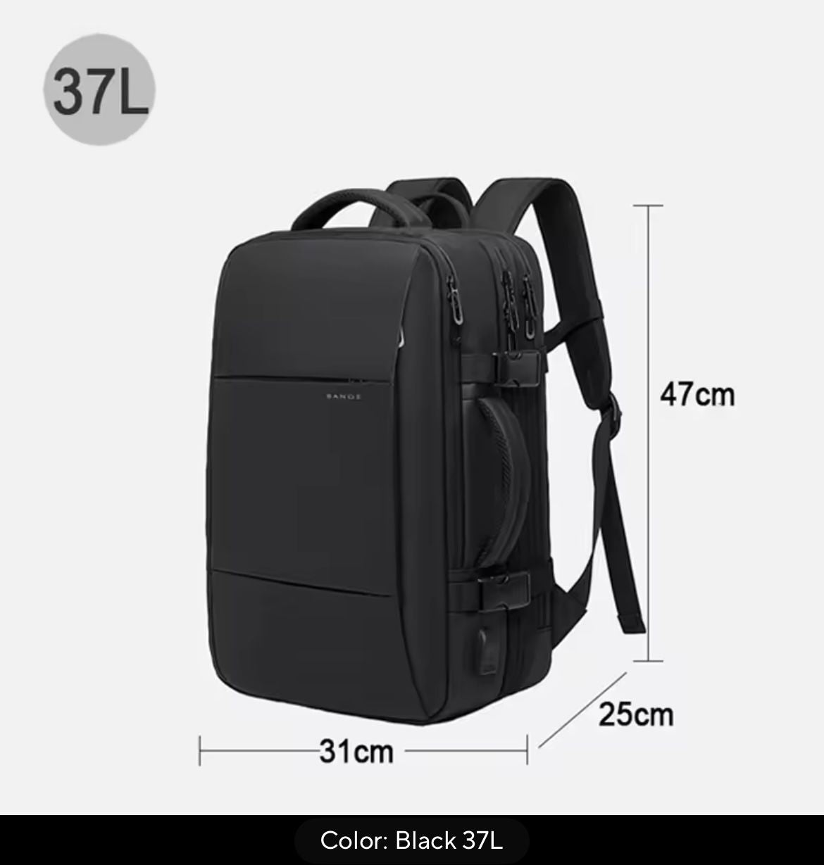 Vacuum Compression Backpack with Vacuum Pump Expandable Travel Backpack for Men Women Airline Approved Business Bag 60L