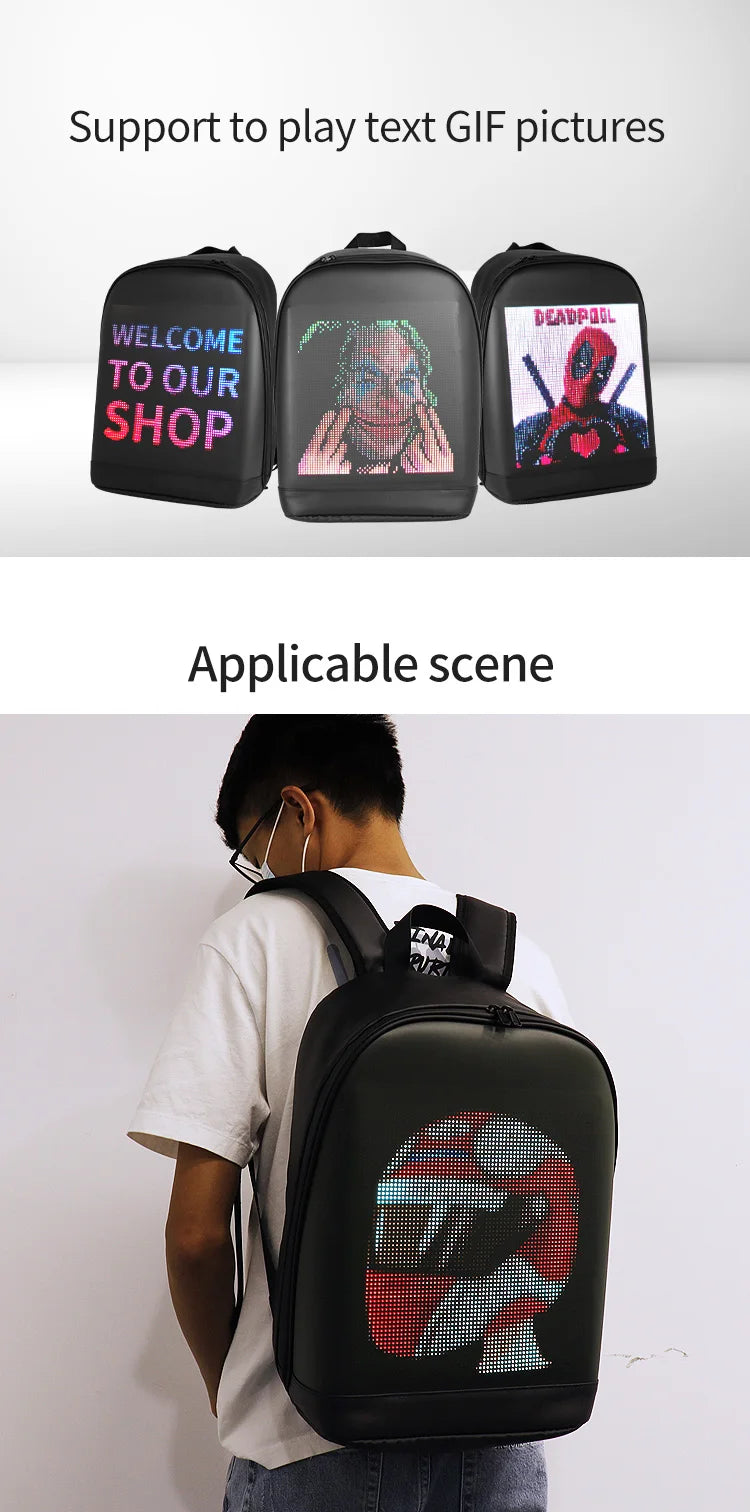 School bag its dream of the kids!LED Display Backpack